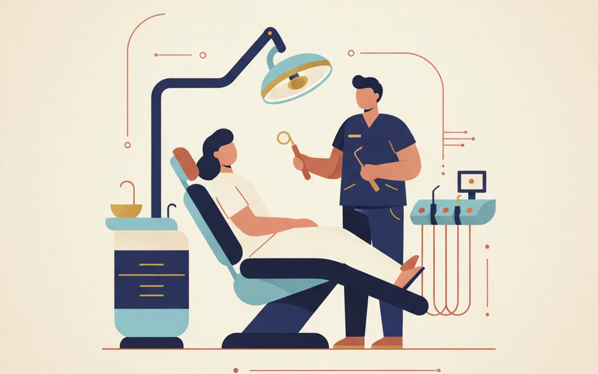 Comparação visual de clareamento dental vs restauração/faceta para dente escuro